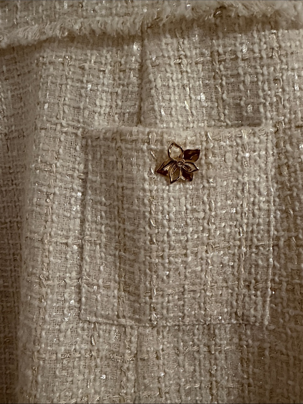 Eliza J Cream Sleeveless Tweed-Trim Sheath Dress - Picture 5 of 6